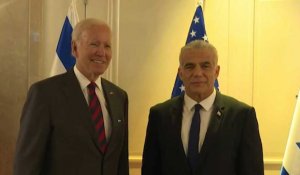 Le président américain Joe Biden rencontre à Jérusalem le Premier ministre israélien Yair Lapid