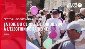 VIDÉO. Festival de Cornouaille : la joie du cercle de Plougastel-Daoulas pour le couronnement de sa reine