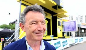 Le maire d’Épernay Franck Leroy à l’arrivée du Tour de France Femmes