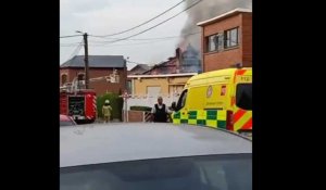 Incendie à  Hornu : les deux occupants ont été brûlés