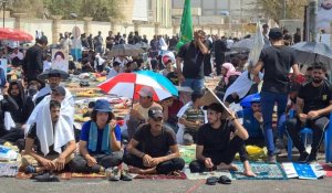 Irak: des Sadristes se rassemblent dans l'ultrasécurisée Zone verte pour la prière du vendredi
