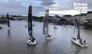 VIDÉO. Solitaire du Figaro : voir les bateaux des skippers concourir pour le plaisir à Nantes 