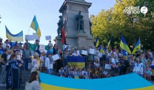 VIDÉO. Rassemblement pour les 6 mois de la guerre en Ukraine à Nantes 