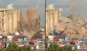 Port de Beyrouth: une nouvelle partie des silos s'effondre (2)