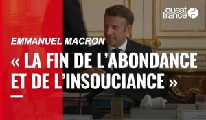 VIDÉO. Avant le Conseil des ministres de la rentrée, Emmanuel Macron parle de « la fin de l’abondance » 