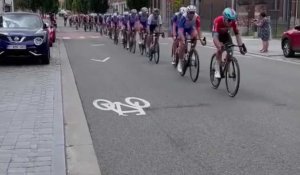 Tour de Wallonie 2022: le peloton avait trois minutes de retard sur le groupe de tête à Ecaussinnes