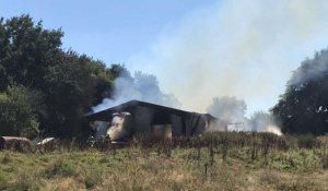 Hargnies: violent incendie dans un hangar agricole