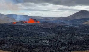 Islande: le volcan Geldingadalur poursuit son éruption