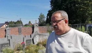 Jean-Claude dénonce l'état des tombes dans le cimetière de Vinalmont