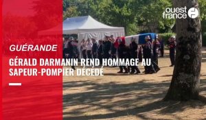 VIDEO. Gérald Darmanin rend hommage au sapeur-pompier décédé