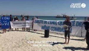 A Carnac, une manifestation contre le rejet d'eaux usées en mer