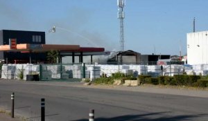 Incendie à la station Piron à Herstal