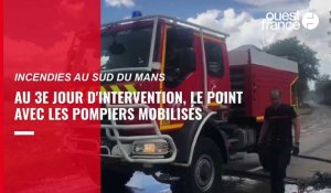 VIDÉO. Incendies en Sarthe : au 3e jour d'intervention, le point avec les pompiers mobilisés