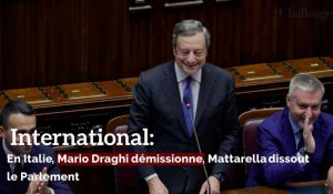 En Italie, Mario Draghi démissionne, Mattarella dissout  le Parlement
