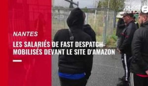 VIDÉO. Près de Nantes, des chauffeurs bloquent les livraisons d'Amazon et réclament leur salaire