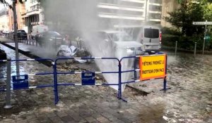 Lille : une canalisation percée square Foch