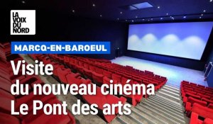 Visite du nouveau cinéma et salle polyvalente Le Pont des arts à Marcq en Baroeul.