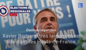 Régionales: Xavier Bertrand très largement en tête, LREM éliminé