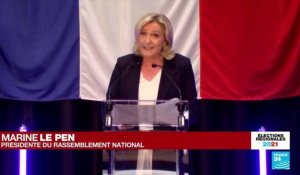 REPLAY - Elections régionales en France : discours de Marine Le Pen, présidente du RN