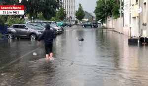 Inondations à Angers après un orage 