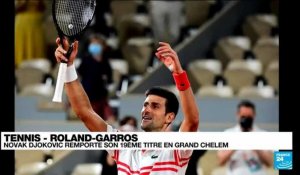 Roland-Garros : Novak Djokovic remporte son 19e titre en Grand Chelem