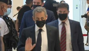 Procès Bygmalion: arrivée de Nicolas Sarkozy pour son interrogatoire