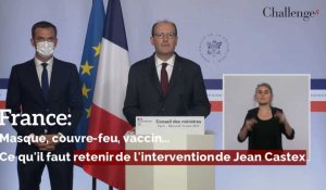 France: Masque, couvre-feu, vaccin...  Ce qu'il faut retenir de l'intervention de Jean Castex