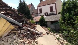 Une maison effondrée à Romilly-sur-Seine