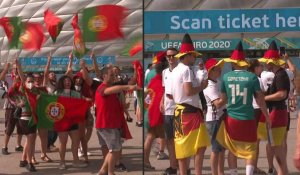 Euro-2020: les supporters arrivent au stade avant Allemagne-Portugal