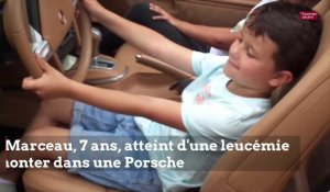 Marceau, 7 ans, atteint d'une leucémie, a réalisé son rêve : monter dans une Porsche