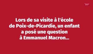 Un enfant demande à Emmanuel Macron comme ça va depuis la claque 