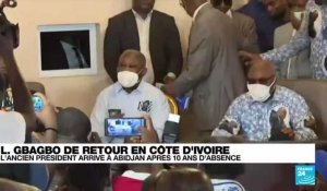 Laurent Gbagbo "heureux retrouver la Côte d'Ivoire et l'Afrique" après dix ans d'absence