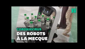 À La Mecque, des robots distribuent de l'eau sacrée pour la distanciation physique