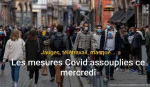 Jauges, télétravail, masque... les mesures Covid assouplies ce mercredi