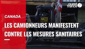 VIDÉO. Au Canada, les camionneurs manifestent contre les mesures sanitaires