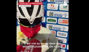 VIDÉO. Tour de La Provence : Julian Alaphilippe estime que l'étape entre Arles et Manosque lui « correspond bien »