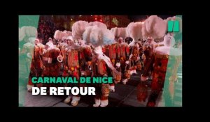 À Nice, le carnaval retrouve son public après deux années de Covid