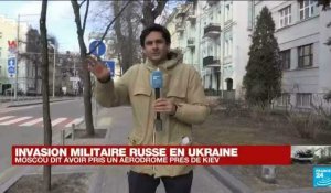 Guerre en Ukraine : les rues vides de Kiev, sous le son des sirènes