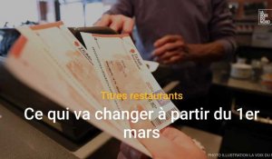 Titres restaurants : ce qui va changer pour leur utilisation le 1er mars