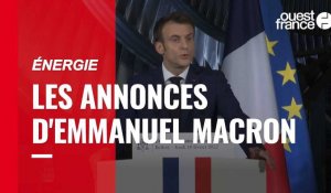 VIDÉO. Emmanuel Macron souhaite développer l'éolien en mer et le nucléaire 