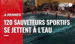 VIDÉO. Rennes. 120 sauveteurs sportifs se jettent à l'eau