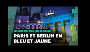 Paris et Berlin s'illuminent aux couleurs de l'Ukraine