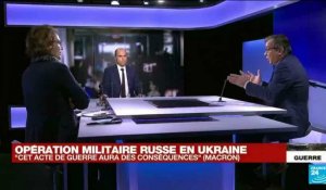 Invasion en Ukraine : "À cet acte de guerre, nous répondrons sans faiblesse", assure Emmanuel Macron