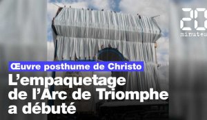 L'empaquetage de l'Arc de Triomphe, œuvre posthume de Christo,  a débuté