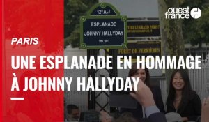 VIDÉO. Paris : une esplanade et une statue en hommage à Johnny Hallyday