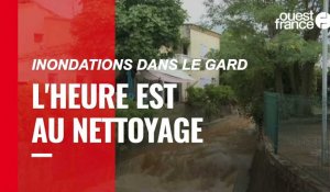 VIDÉO. Inondations dans le Gard : l'heure est au nettoyage dans le village d'Aubord