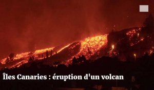 Iles Canaries: éruption d'un volcan
