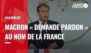 VIDÉO. Emmanuel Macron « demande pardon » aux harkis au nom de la France