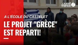 VIDÉO. Au Castelet, deux footballeurs du Stade Malherbe Caen parlent sport avec les élèves