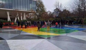 Inauguration du terrain de basket Émilie Gomis à Rouen